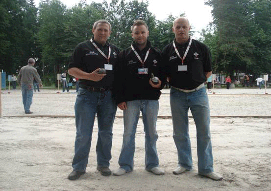 Matthew Franks, Neil Dobbins and Phil Bradshaw representing Wales.