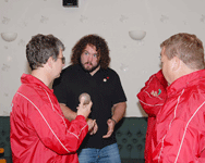 Adam Jones and team members from Penarth