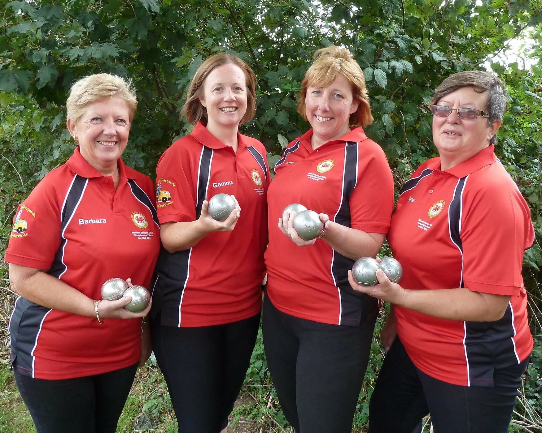 Wales Women's Triples Squad 2018. Barbara Vaughan, Gemma Foster, Tansy Mayfield and Jayne Dunn